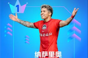 【直播吧】中超第19轮最佳:纳萨里奥!2射1传助河南大胜结束连败