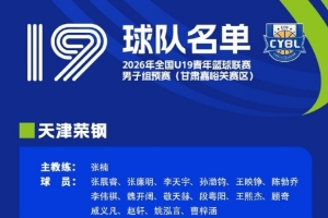 名单公布丨2026年全国u19青年篮球联赛男子组预赛 8月3日开战!